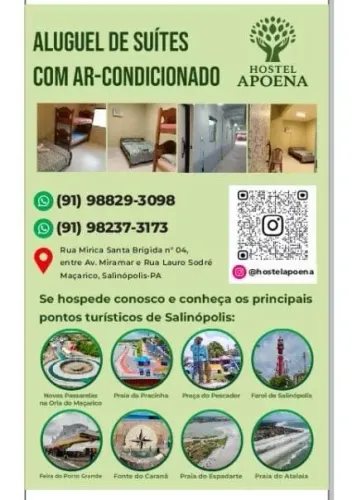 Apoena Hostel em Salinópolis | Quartos Confortáveis e Ótima Localização, Salinas.