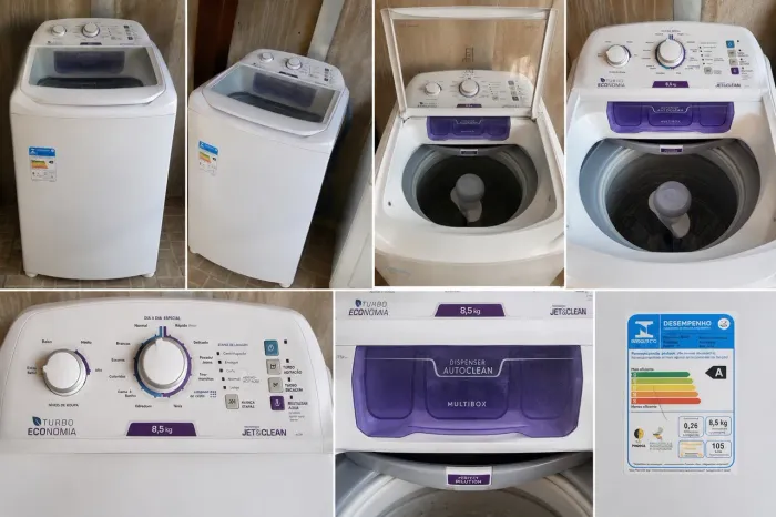 Electrolux Turbo Economia Jet&Clean 8,5 kg (LAC09) ? aparece ?8,5 kg? no (PAINEL)