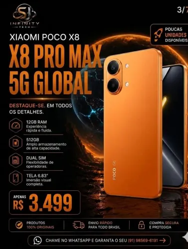 Poco X8 Pro Max 512GB NOVO CAIXA LACRADA 