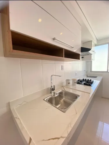 Bancada esculpida em porcelanato 