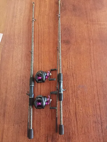 Vara e carretilha 1,80m para pesca