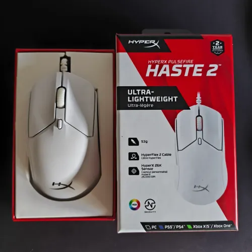 HyperX PulseFire Haste 2 - 53g - RGB - 26K dpi - 8K Hz