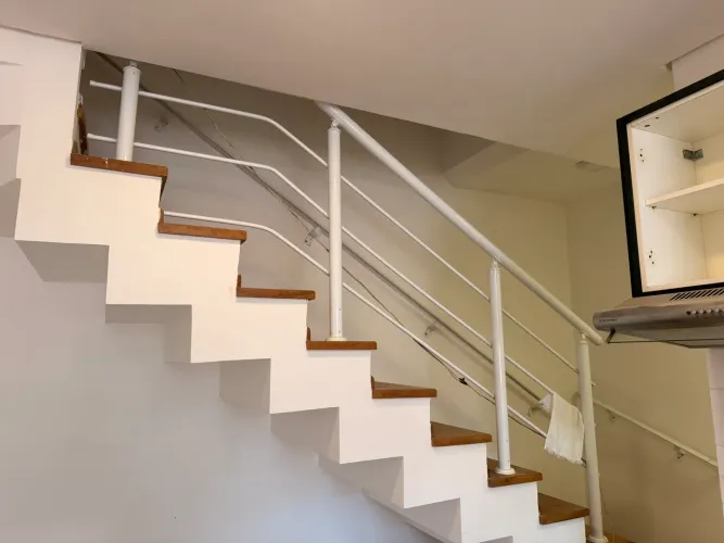Guarda corpo escada alumínio branco