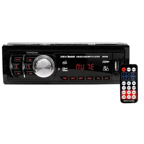 Auto Rádio MP3 Bluetooth com entrada USB para Pen Drive, leitor de cartão SD e Rádio FM