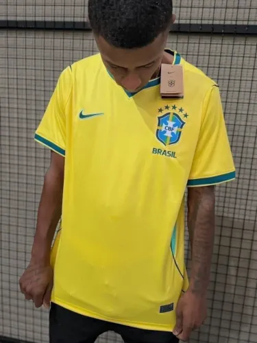 Camisa Seleção Brasileira - Amarela importada Padrão oficial