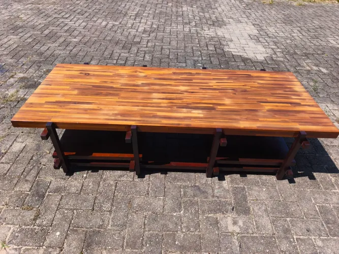 Mesa de centro de madeira 1.80 x 70 baú+