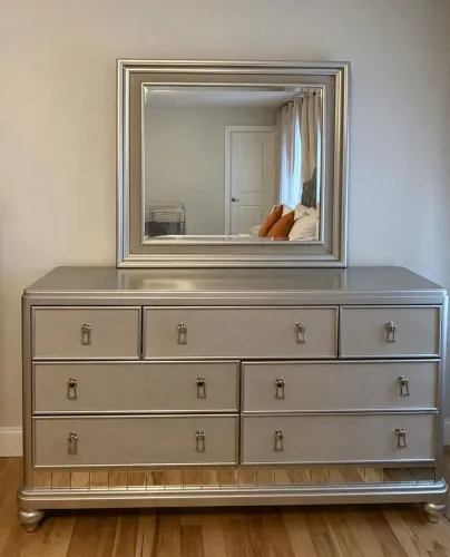 Cômoda Sofia vargara Paris silver Gray Dresser