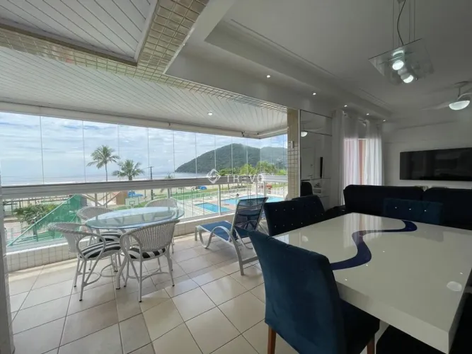 APARTAMENTO COM VISTA FRONTAL PARA O MAR COM 3 DORM/2 WC/1 VAGAS EM BERTIOGA/SP
