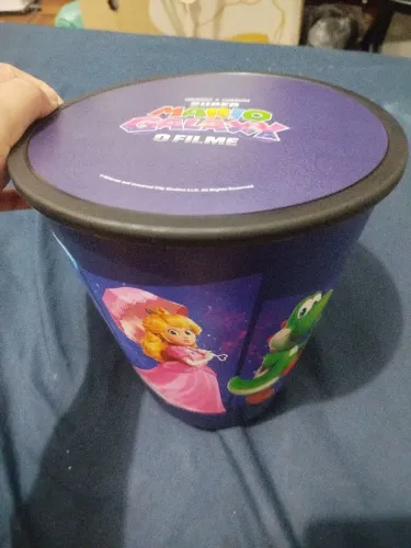 Baude de Pipoca de Plástico do Filme Super Mário Galaxy 