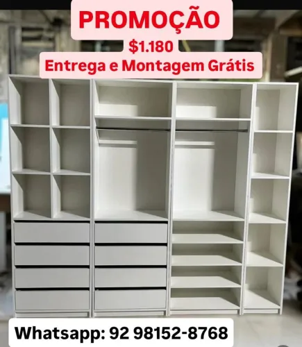 Closet 8 Gavetas em MDF entrega grátis