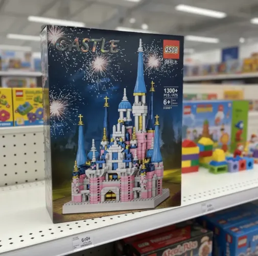 Bloco De Montar Lego Castelo Disney 1300 Peças 