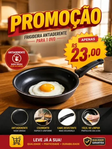 Frigideira antiaderente 