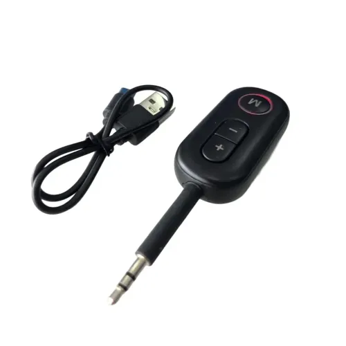 Adaptador Transmissor e Receptor Bluetooth 5.3 P2 2 em 1 com Microfone e Bateria - VAORLO