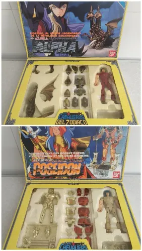 Cavaleiros do Zodíaco Bandai Vintage - Poseidon e Siegfried Alpha Completos