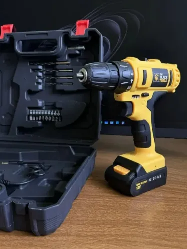 Furadeira Parafusadeira Tb-12e Bateria 12v Com Maleta E Acessórios The Black Tools