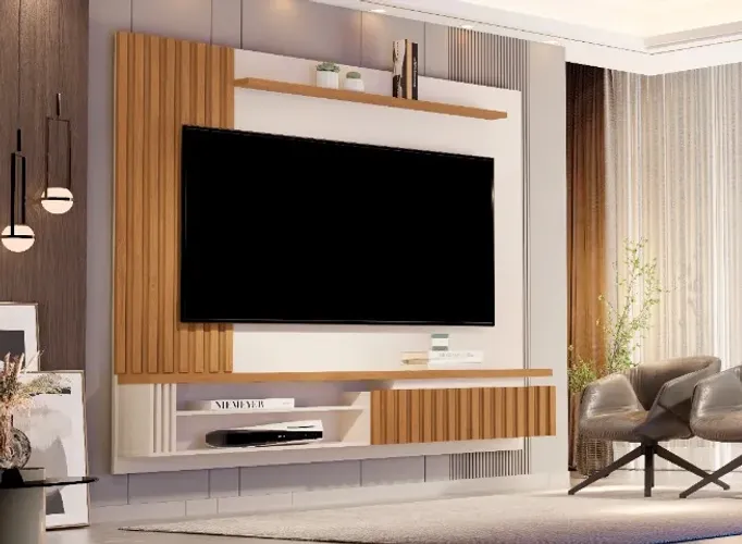 Painel Moderno Ripado para TV até 55'' ! Frete e montagem grátis.