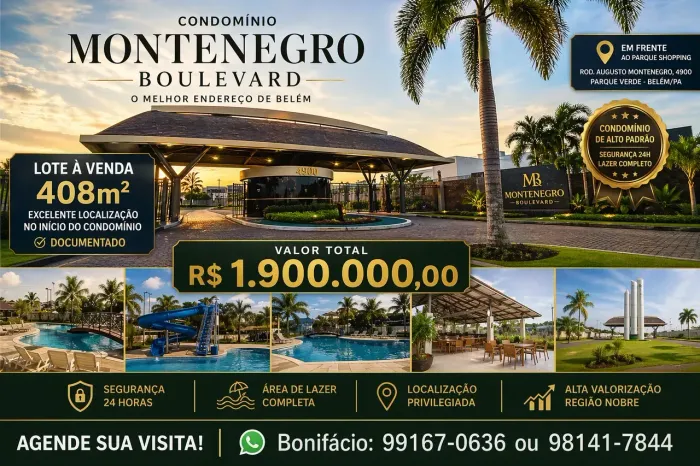 Montenegro Boulevard, Lote exclusivo, area: 450m²