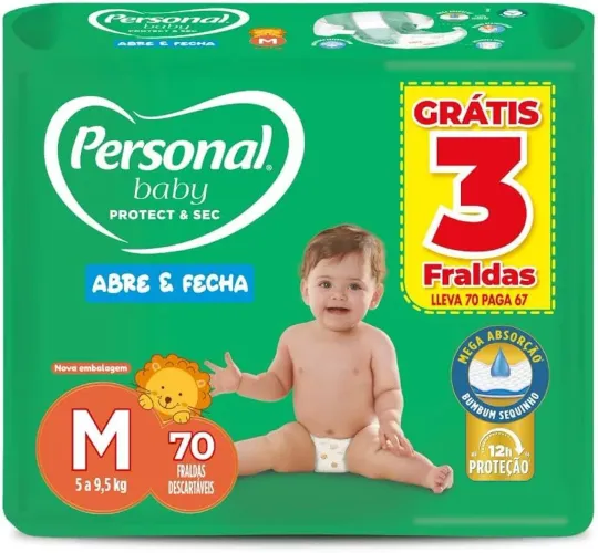 Fraldas descartáveis Personal - TAM M