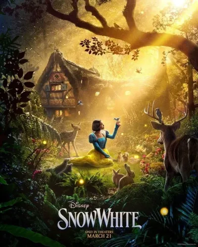 Pôster/Cartaz/Quadro de cinema de Branca de Neve da Disney 2025 (2 modelos)