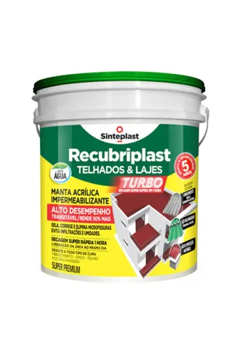Recubriplast manta líquida lajes e telhas 220 reais ( balde 20 litros )