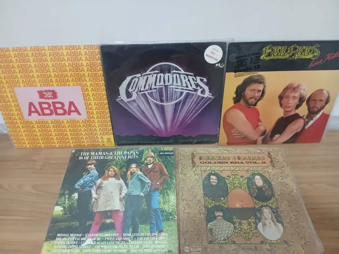 Disco vinil lp ABBA, Bee Gees, The Mamas & The Papas, Commodores