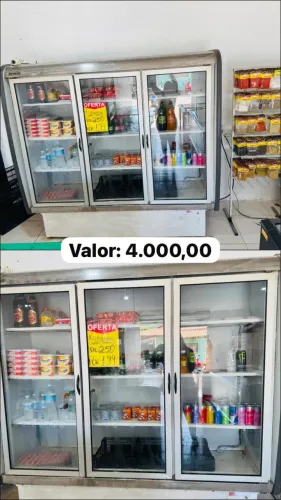 Freezer/ refrigerador 3 portas de vidro