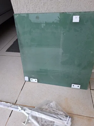 Janela de vidro blindex jateado 60x60