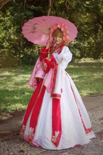 Traje cosplay Sakura Tsubasa Chronicles -Clamp