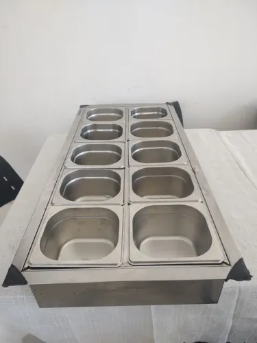 Cuba refrigerada, buffet refrigerado ou condimentadora refrigerada com 10 cubas