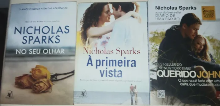 3 livros Nicholas Sparks Querido John No Seu Olhar A Primeira Vista