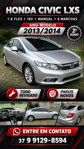 Honda Civic Sedan LXS 1.8/1.8 Flex 16V Mec. 4P 2014