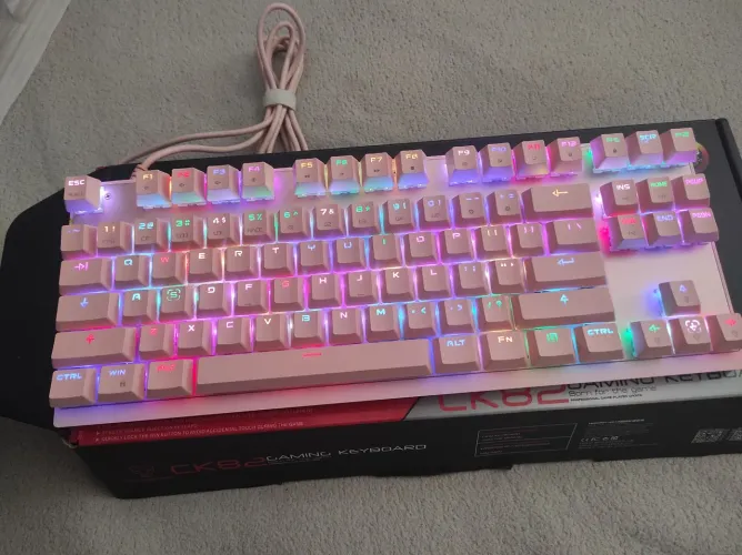 Teclado Gamer Mecânico Rosa Motospeed