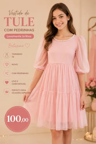 Vestido Juvenil Lindooo ? Tamanho 16