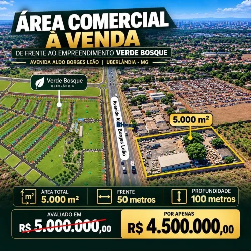 ÁREA COMERCIAL COM 5.000 M² À VENDA COM GRANDE POTENCIAL DE VALORIZAÇÃO