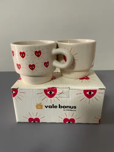 Conjunto de xícaras canecas em porcelana