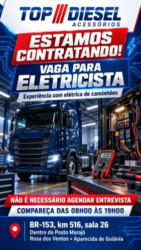 CONTRATA-SE ELETRICISTA AUTOMOTIVO LINHA PESADA