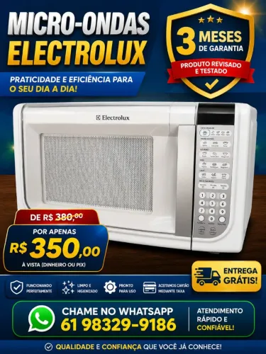 Micro-ondas Electrolux Revisado 3 Meses de Garantia Entrega Grátis