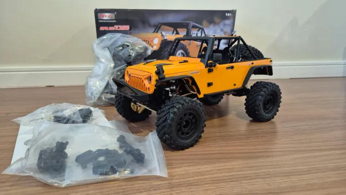 Promoção Automodelo crawler mjx h12y+ brushless 1/12 completo bronze na suspensão offroad 
