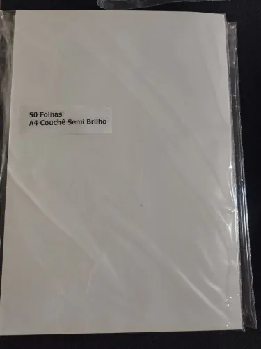 Papel Adesivo A4 Semi Brilho Couchê 