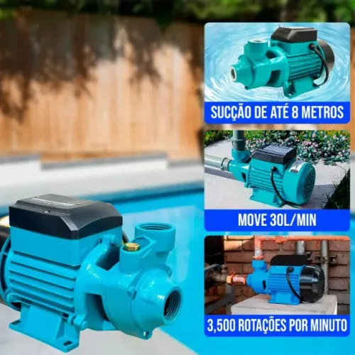 Bomba de Água Periférica Gamma QB60 0.5HP 350W modelo G2761-BR 220V - Garantia
