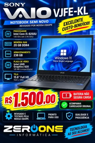 Notebook semi novo vaio