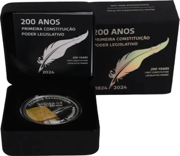 Moeda Comemorativa 200 Anos Constituição Brasileira