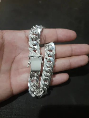 Pulseira de prata maciça