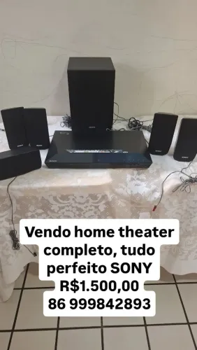 Home theater SONY COMPLETO TODO PERFEITO R$ 1.500,00
