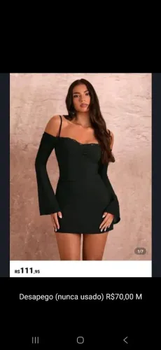 Vestido preto novo shein