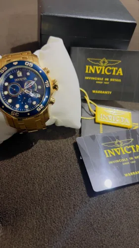 ? Invicta Pro Diver 0073 Original Azul/Dourado Completo na Caixa