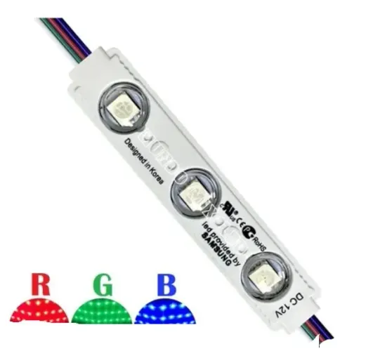 Módulo De Led Rgb 6060 1,5w Ip67 12v Lente 160º Arduino Automação COD-CP404