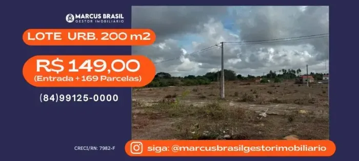 Lote Urbano com 200 m2 - Ceará-Mirim - RN