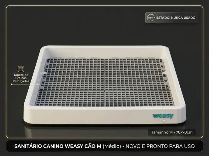 Sanitário Banheiro Inteligente Pet Weasy Cão Tamanho M - NUNCA USADO (Completo)
