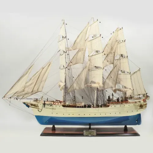 Decoração Náutica - Barco Modelo Christian Radich Madeira Sailing Ship- Totalmente Montado